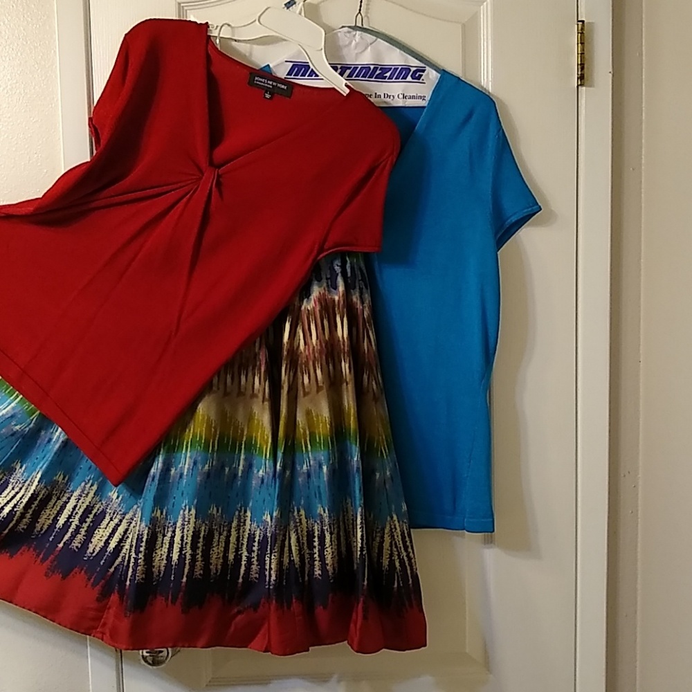 Matching skirt with two tops